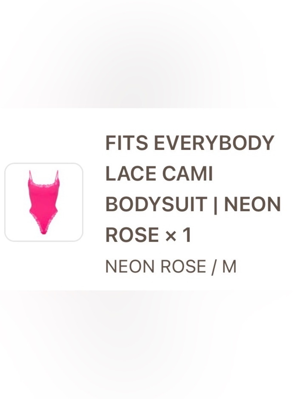 SKIMS Hot Pink Lace-Trim Bodysuit Top
